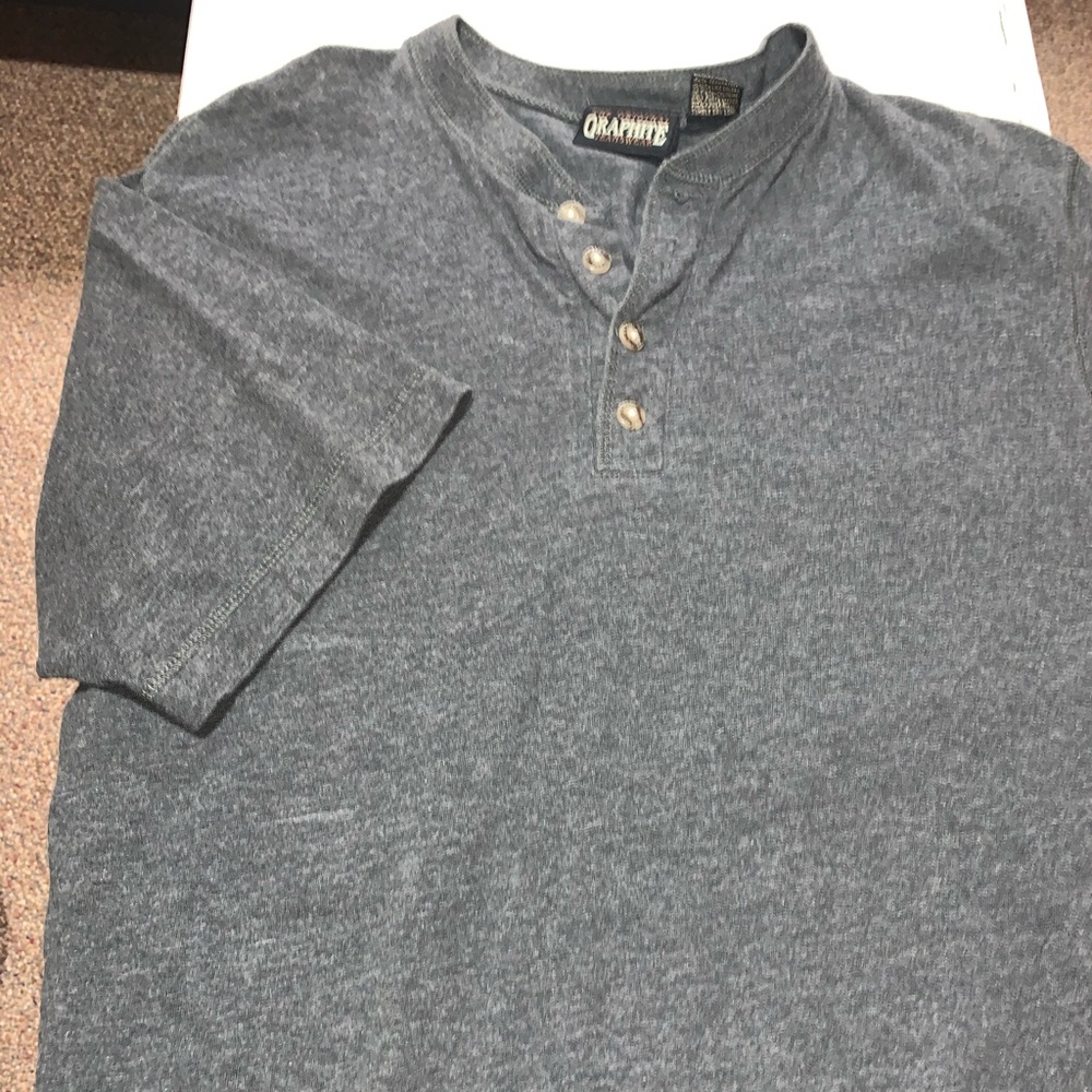 Graphite button up T-shirt